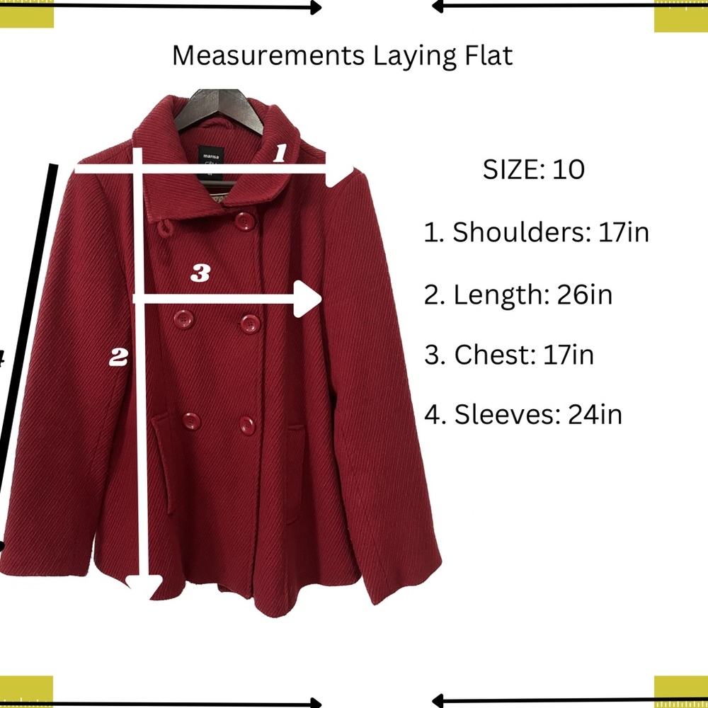 Woman Polyester Coat Basic Solid Red Jacket - image 2